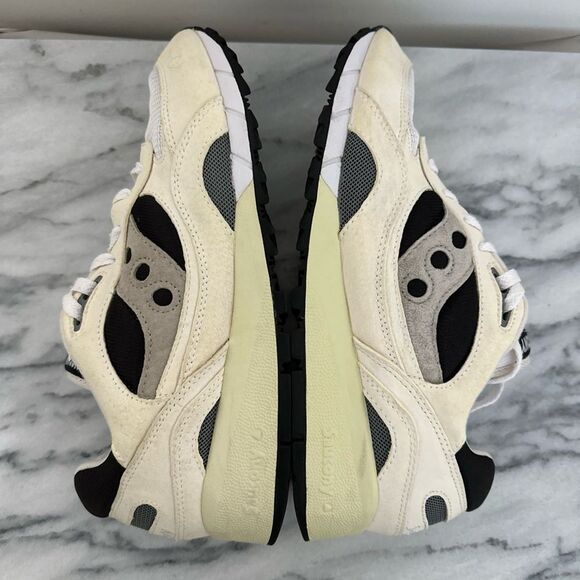 Saucony Shadow 6000 Cream and Black Sneakers Mens Sz 11.5 - Picture 9 of 14